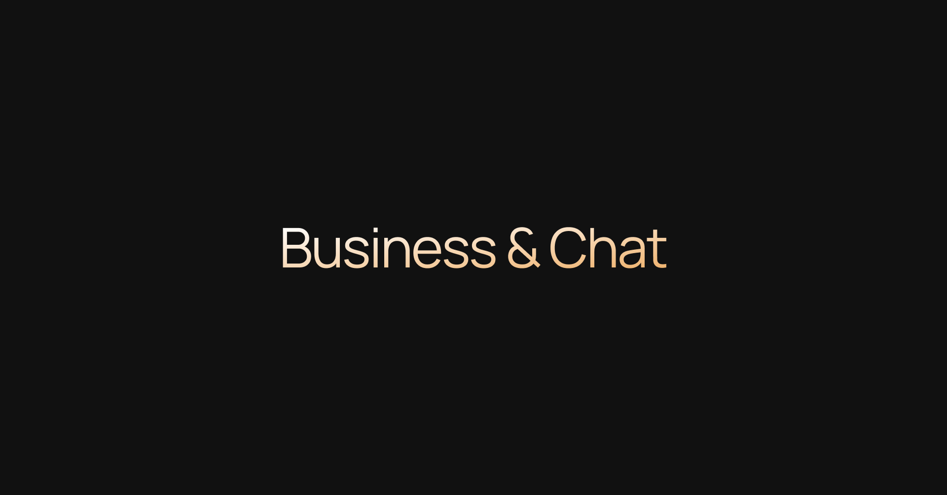 Business & Chat Edición 1